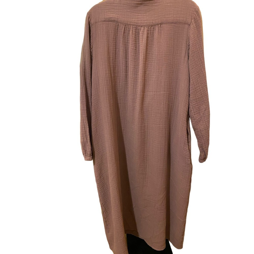 Gap sz L tall 100% cotton dusty rose maxi dress Preowned excellent